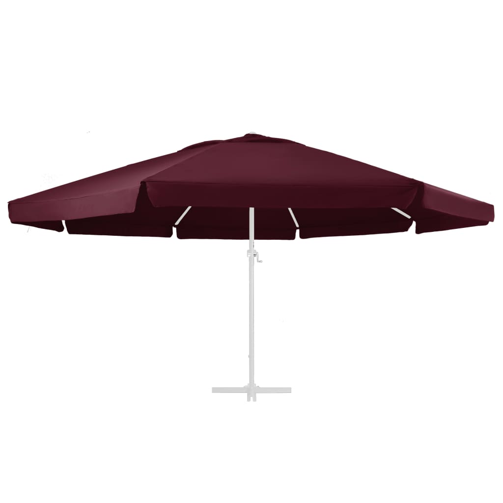 vidaXL Tissu de remplacement pour parasol d'extérieur Bordeaux 600 cm