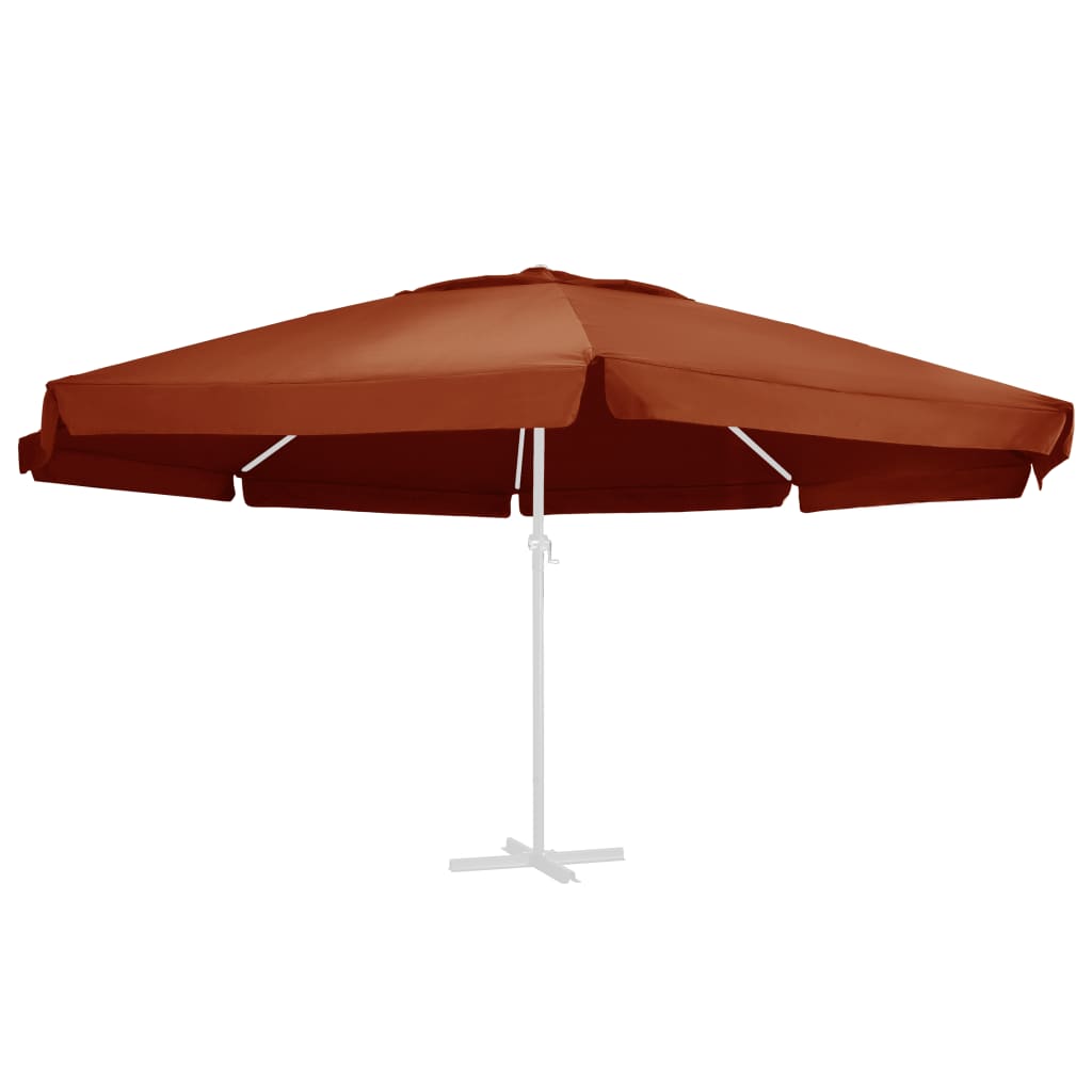 vidaXL Pânză de schimb umbrelă de soare de grădină cărămiziu 600 cm vidaXL