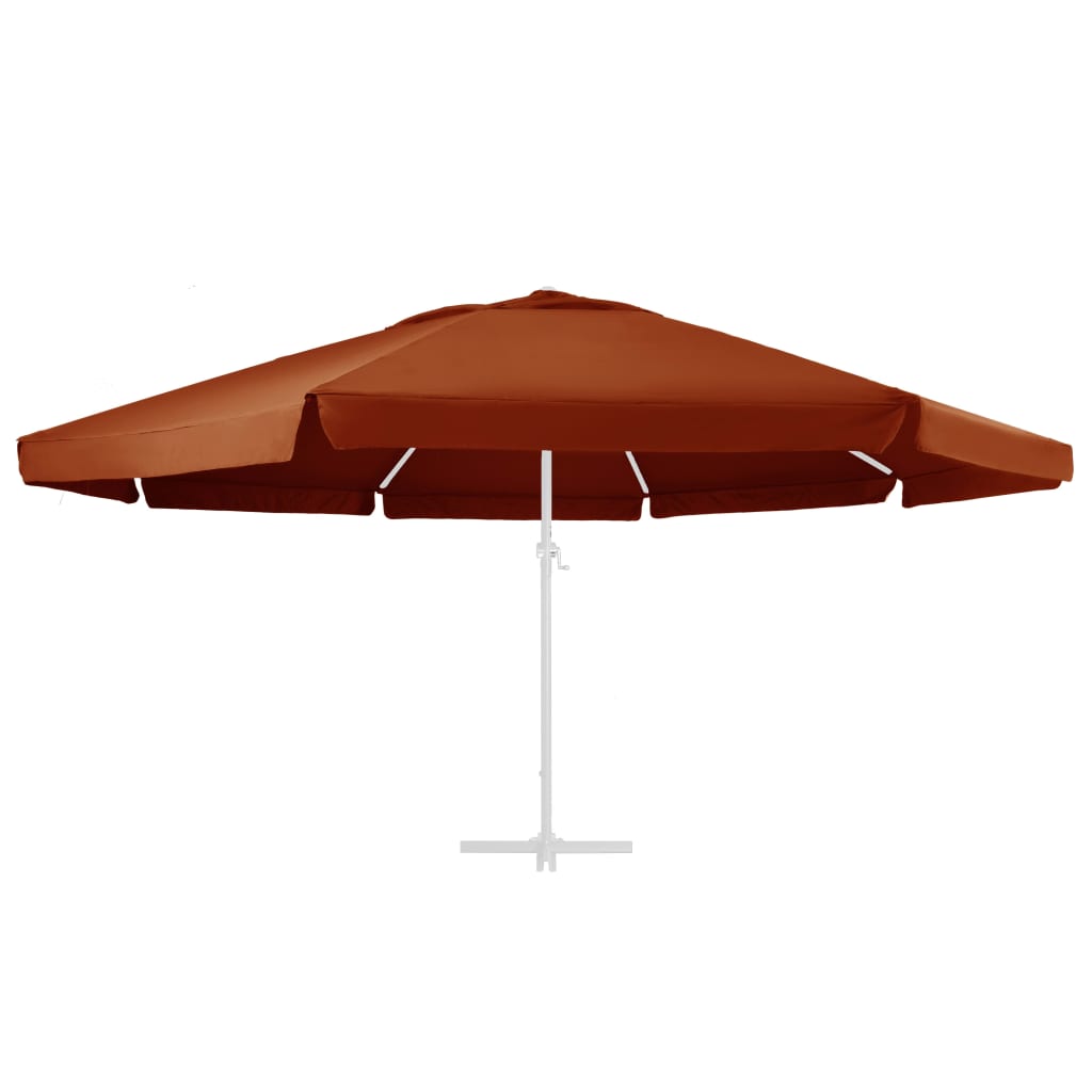 vidaXL Vervangingsdoek voor parasol 600 cm terracottakleurig