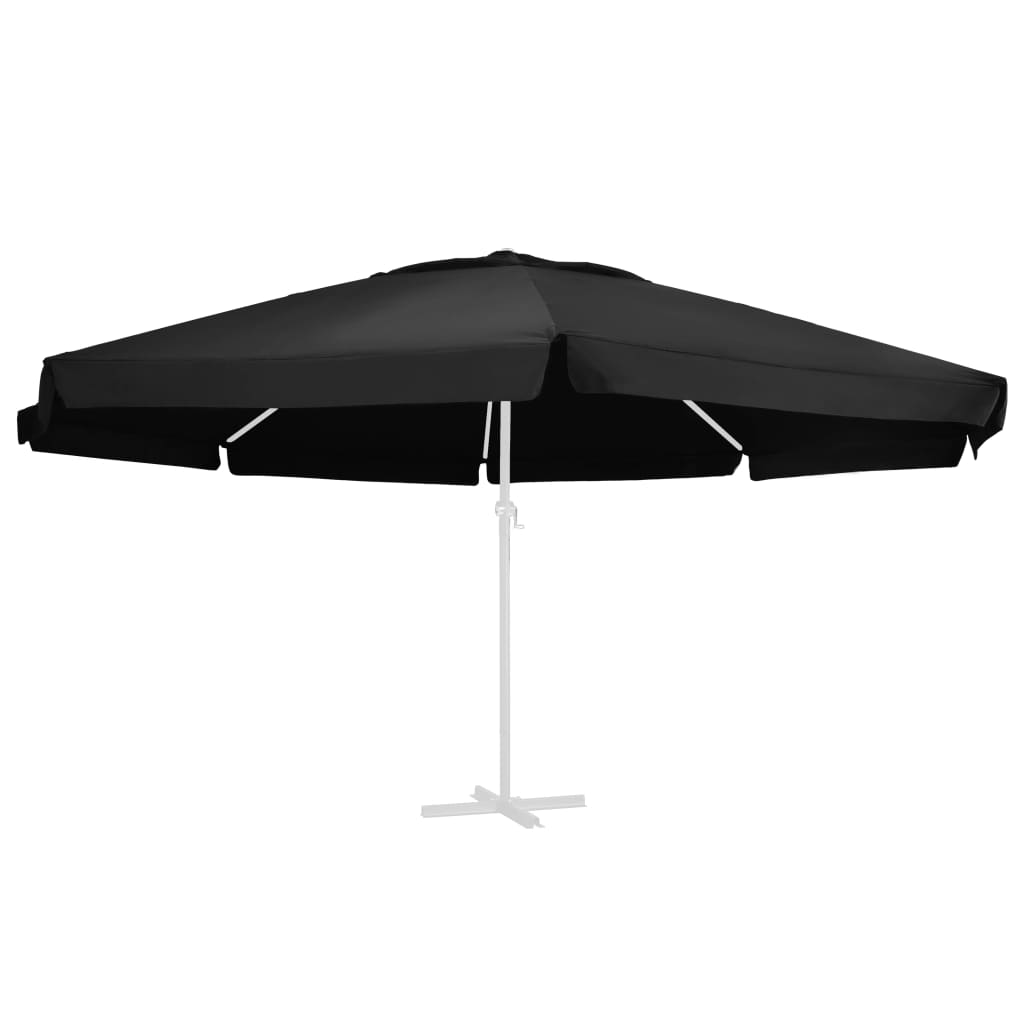 vidaXL Pânză de schimb umbrelă de soare de grădină negru 600 cm