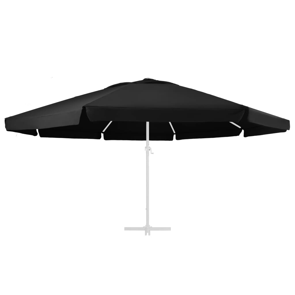 vidaXL Pânză de schimb umbrelă de soare de grădină negru 600 cm