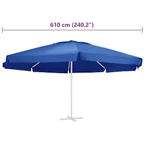 Náhradní potah na zahradní slunečník azurově modrý 610 cm - obrázek 5