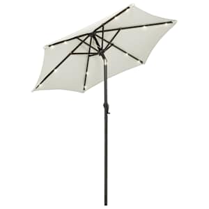 Zahradní slunečník s LED osvětlením pískový 200 x 211 cm hliník - obrázek 2