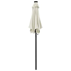 Zahradní slunečník s LED osvětlením pískový 200 x 211 cm hliník - obrázek 3