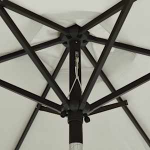 Zahradní slunečník s LED osvětlením pískový 200 x 211 cm hliník - obrázek 5