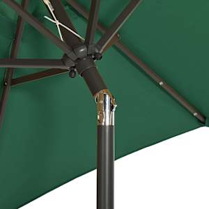 Zahradní slunečník s LED osvětlením zelený 200 x 211 cm hliník - obrázek 6