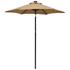 vidaXL aia p&auml;ikesevari LED-tuled pruunikashall, 200x211 cm, alumiinium