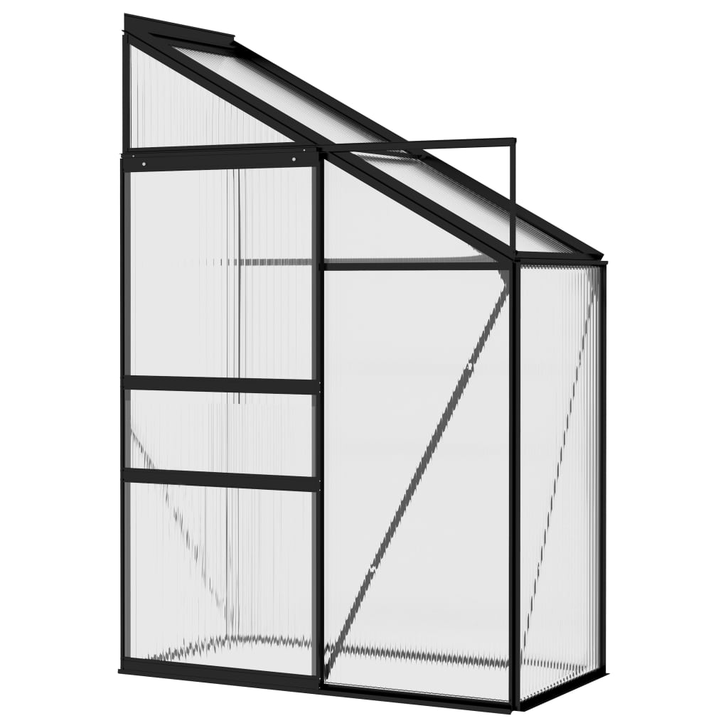 

vidaXL Greenhouse Anthracite Aluminum 48.7 ft³