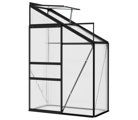 vidaXL Greenhouse Anthracite Aluminium 1.38 m&sup3;