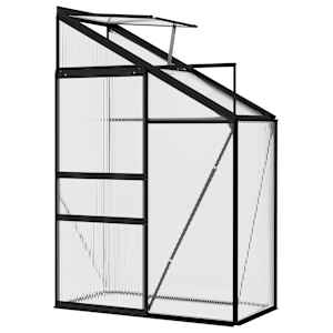 vidaXL Greenhouse Anthracite Aluminium 1.38 m&sup3;