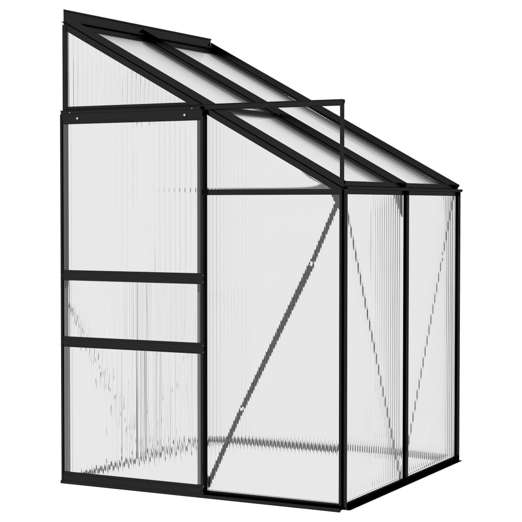 

vidaXL Greenhouse Anthracite Aluminum 91.4 ft³