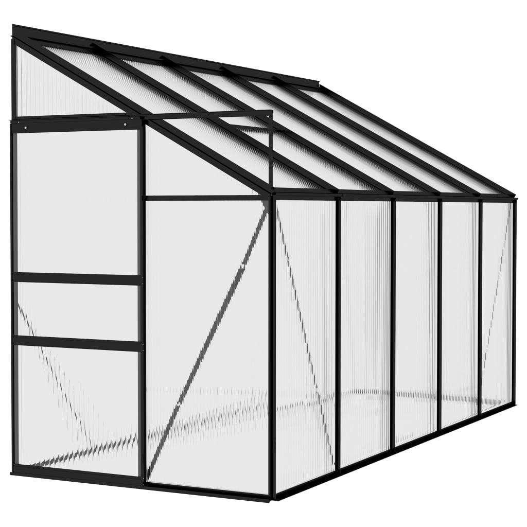 Image of vidaXL Greenhouse Anthracite Aluminium 6.23 m³