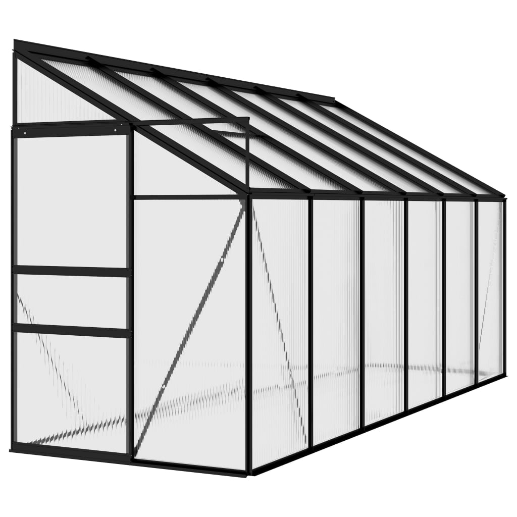 vidaXL Broeikas 7,44 m³ aluminium antracietkleurig