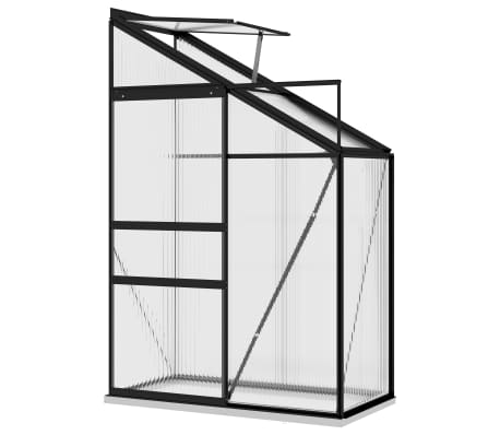 vidaXL kasvuhoone, antratsiithall, alumiiniumist 1,44 m³