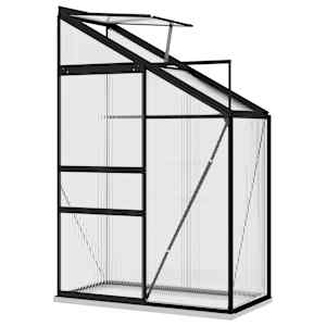 vidaXL kasvuhoone, antratsiithall, alumiiniumist 1,44 m³