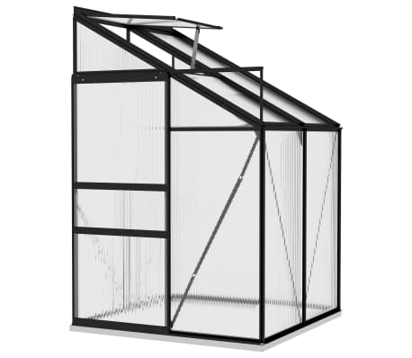vidaXL Greenhouse Anthracite Aluminium 2.7 m&sup3;