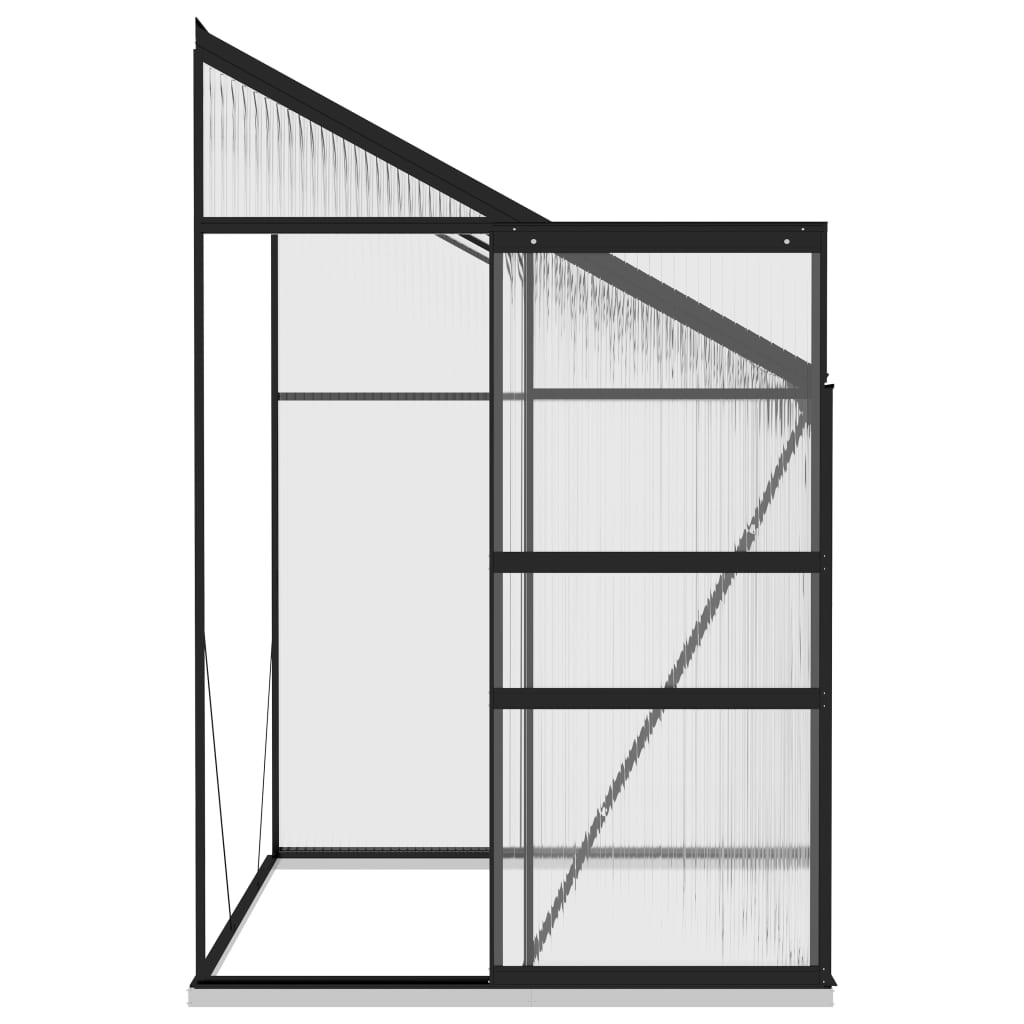 vidaXL Greenhouse Anthracite Aluminum 140.1 ft3