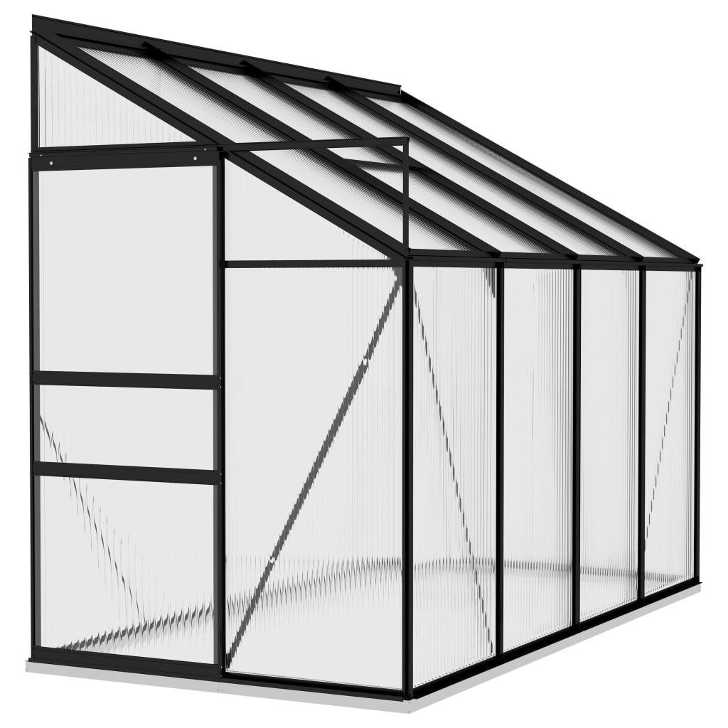 

vidaXL Greenhouse Anthracite Aluminum 185 ft³