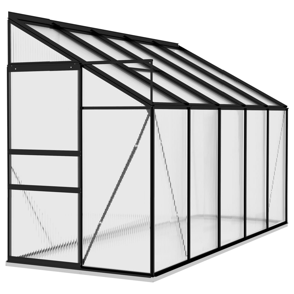 vidaXL Broeikas 6,5 m³ aluminium antracietkleurig
