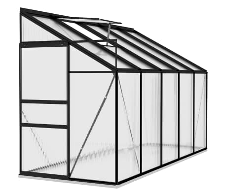 vidaXL 温室 アントラシート アルミ製 6.5m&sup3;