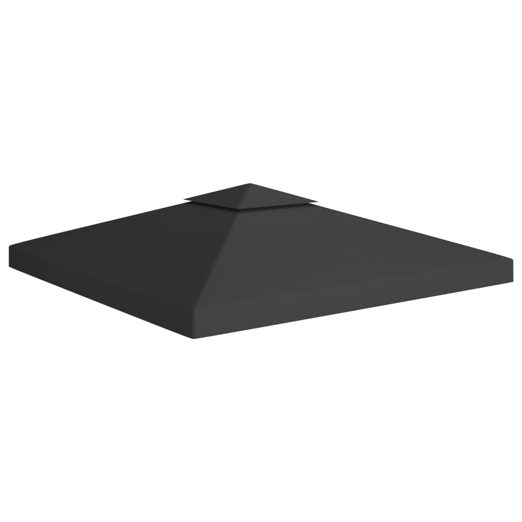 vidaXL 2-kerroksinen huvimajan katto 310 g/m² 3×3 m musta