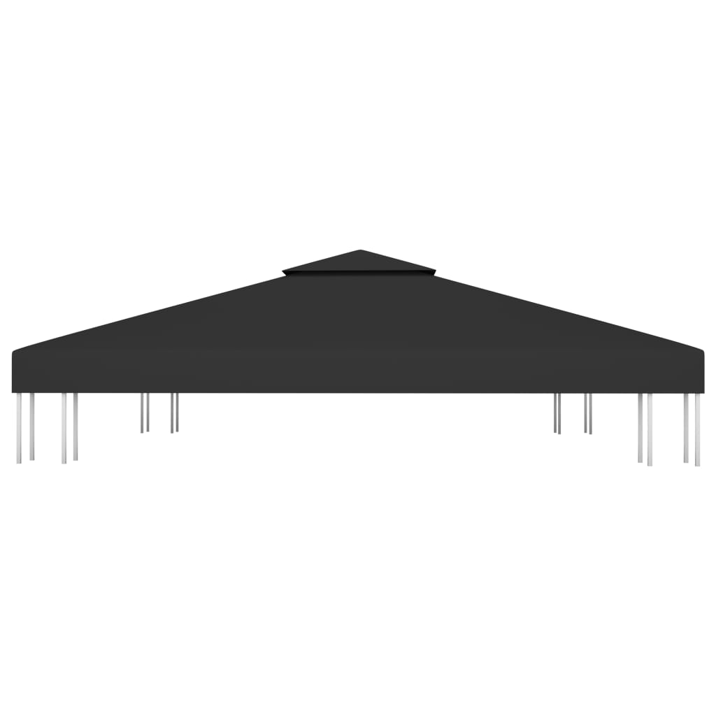 Acoperiș de pavilion, 2 niveluri, negru, 3x3 m, 310 g/m²