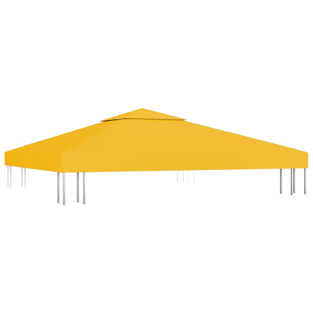 Sárga kétszintes pavilon-tetőponyva 310 g/m² 3 x 3 m 