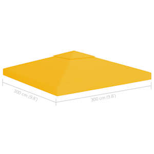 Dvojitá střecha na altán 310 g/m² 3 x 3 m žlutá - obrázek 6