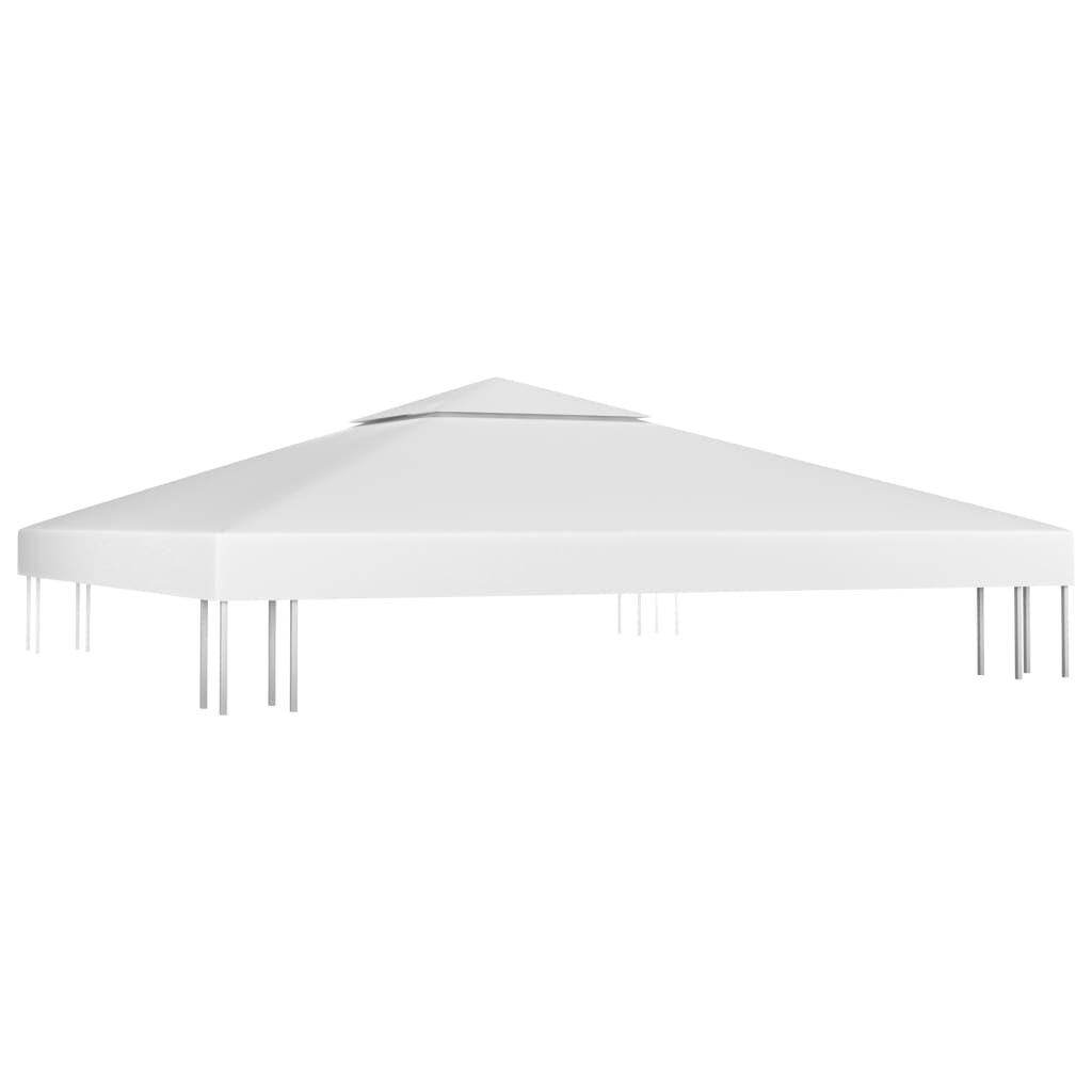 Fehér kétszintes pavilon-tetőponyva 310 g/m² 3 x 3 m 