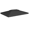 vidaXL kahekordne varjualuse katus 310 g/m&sup2; 4 x 3 m, must