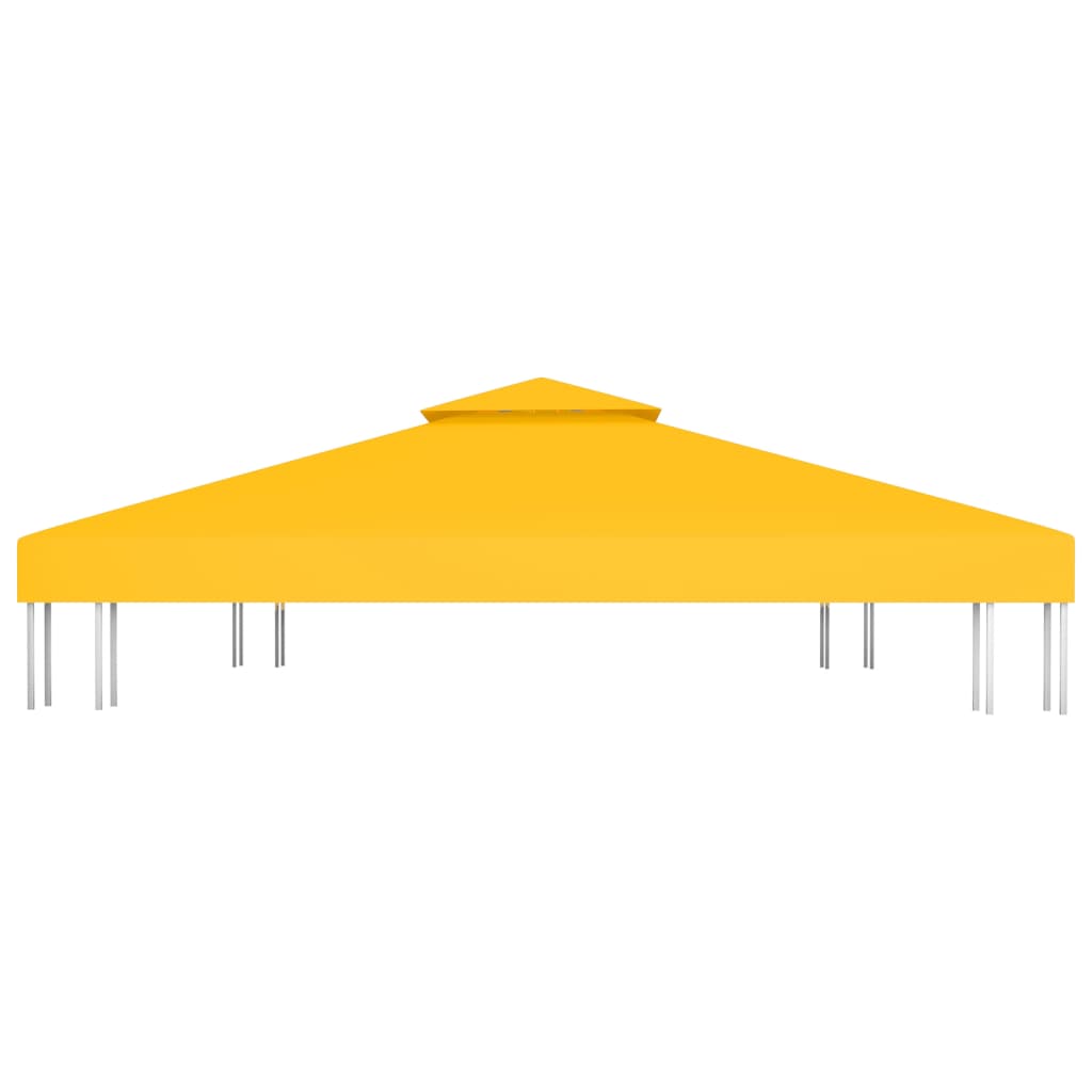 Sárga kétszintes pavilon-tetőponyva 310 g/m² 4 x 3 m 