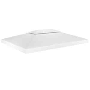 vidaXL kahekordne varjualuse katus 310 g/m&sup2; 4 x 3 m, valge