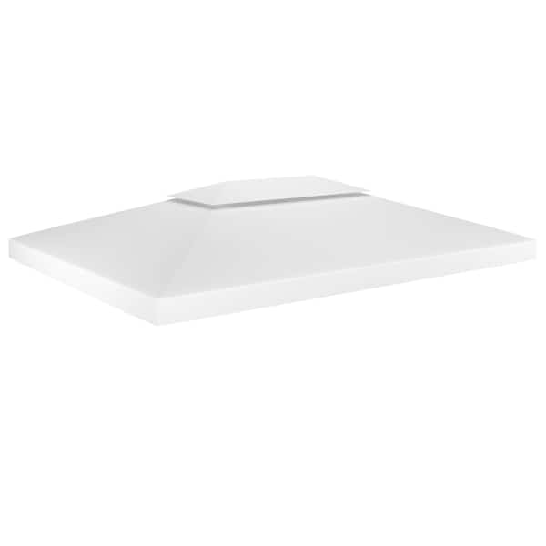 vidaXL kahekordne varjualuse katus 310 g/m&sup2; 4 x 3 m, valge