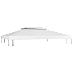 Dvojitá střecha na altán 310 g/m² 4 x 3 m bílá - obrázek 2