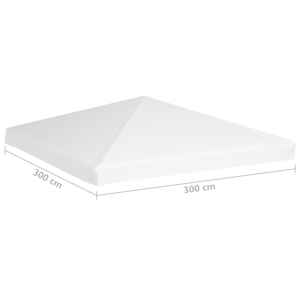 Náhradní střecha na altán 270 g/m² 3 x 3 m bílá - obrázek 7
