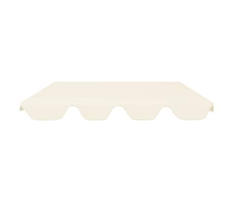 vidaXL Ersatzdach f&uuml;r Hollywoodschaukel Creme 188/168x145/110 cm