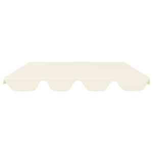 vidaXL Ersatzdach f&uuml;r Hollywoodschaukel Creme 188/168x145/110 cm
