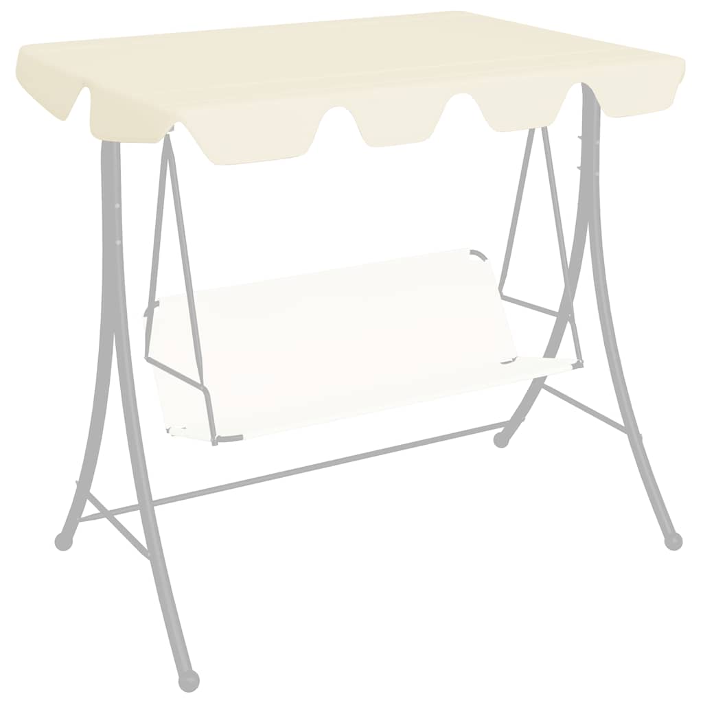 vidaXL udskiftelig baldakin til gyngesofa 188/168x110/145 cm creme