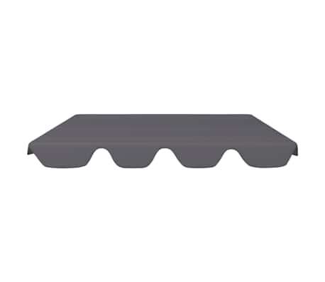 vidaXL Ersatzdach f&uuml;r Hollywoodschaukel Anthrazit 188/168x145/110 cm