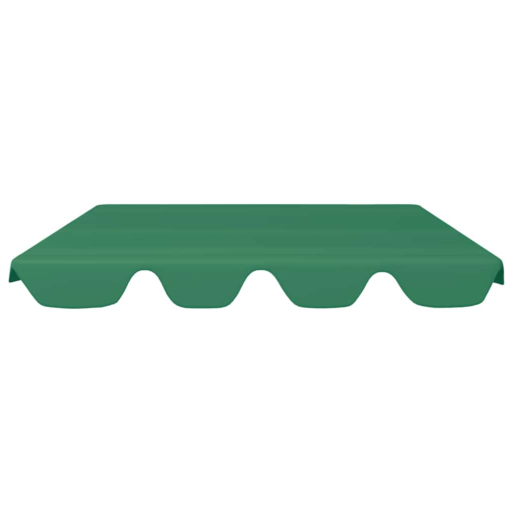 vidaXL Copertină de rezervă leagăn grădină, verde, 150/130x105/70 cm