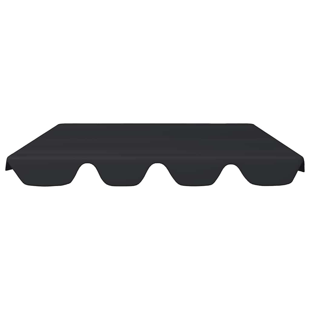 vidaXL Copertină de rezervă leagăn grădină, negru, 150/130x105/70 cm
