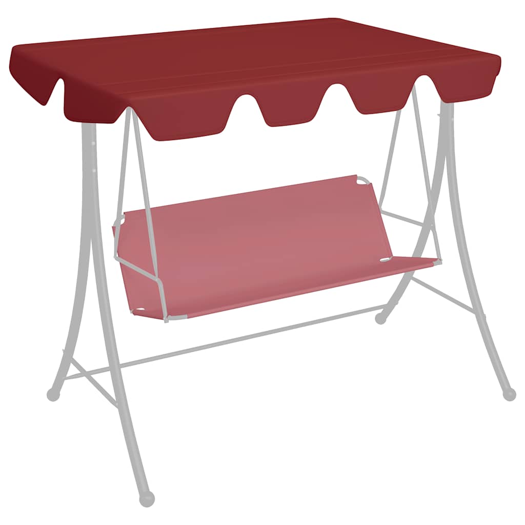 vidaXL udskiftelig baldakin til gyngesofa 150/130x70/105 cm vinrød