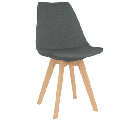 vidaXL Chaises à manger lot de 2 gris clair tissu