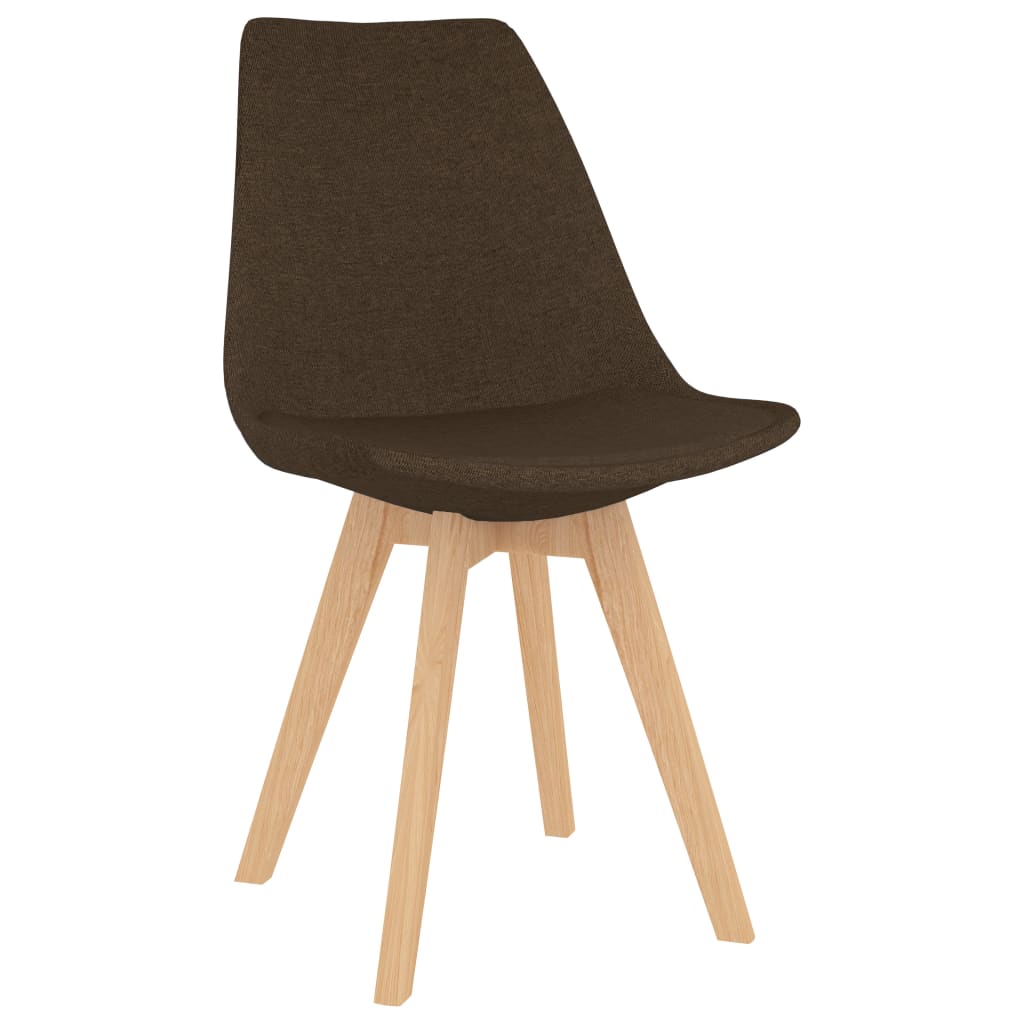 

vidaXL Eetkamerstoelen 4 st stof bruin