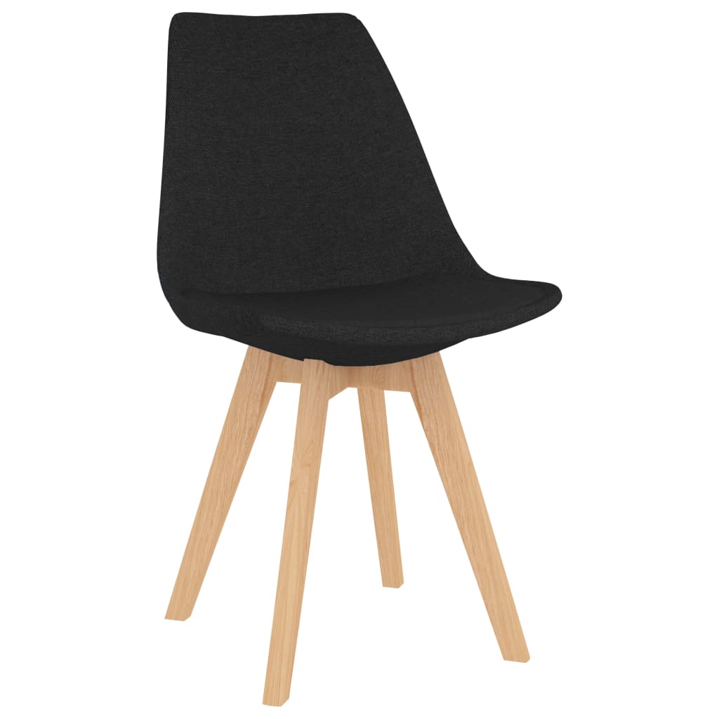 

vidaXL Eetkamerstoelen 4 st stof zwart