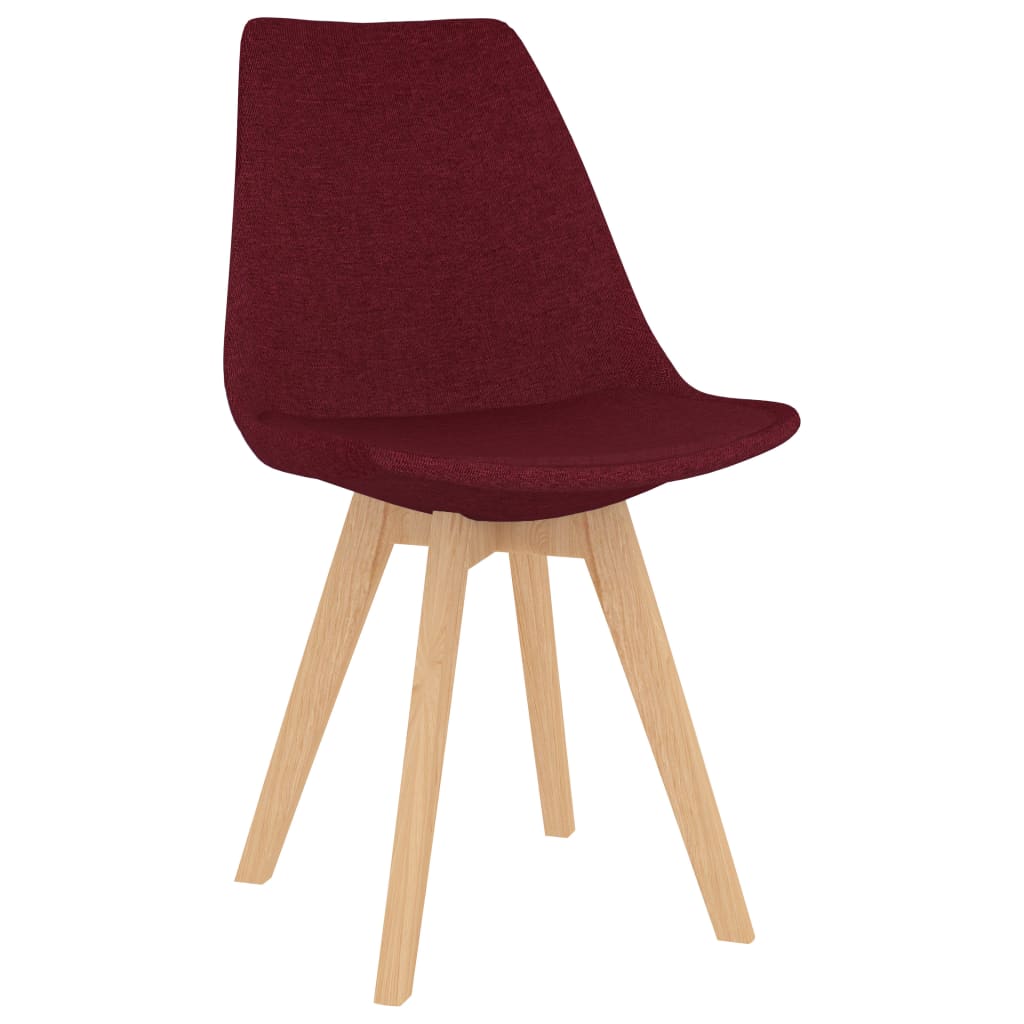 

vidaXL Eetkamerstoelen 2 st stof wijnrood