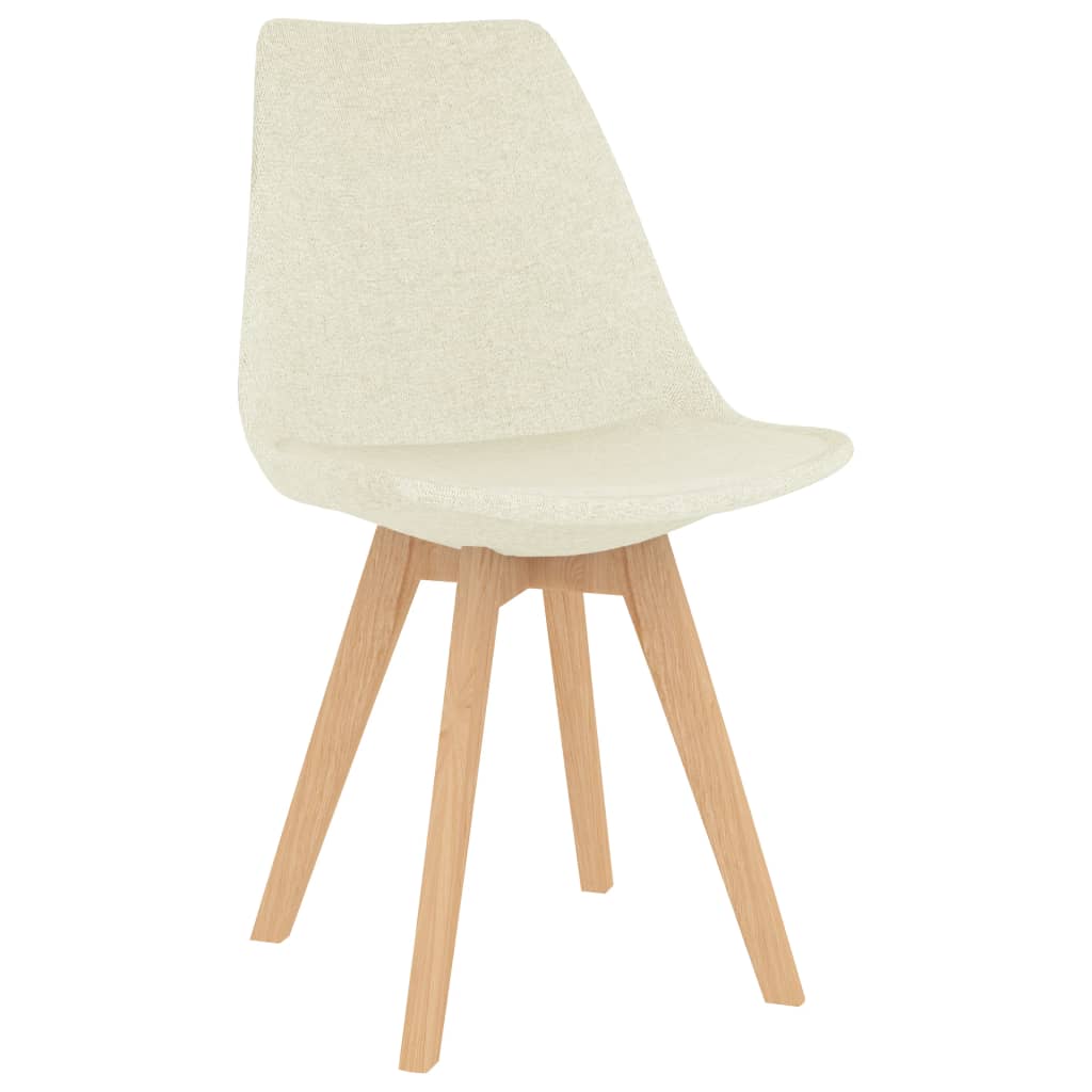 

vidaXL Eetkamerstoelen 4 st stof crème