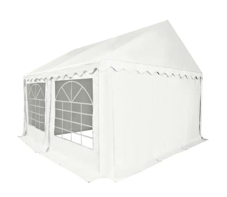 vidaXL Sodo palapinė, baltos spalvos, 3x4m, PVC (310012+310020)