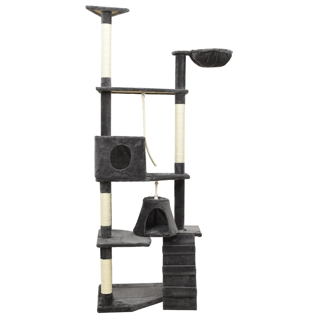 

vidaXL Kattenmeubel met sisal krabpalen 191 cm donkergrijs