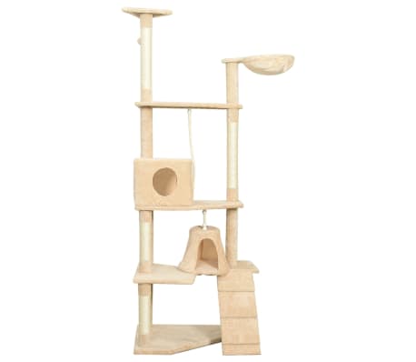 vidaXL Arbre à chat avec griffoirs en sisal Beige 191 cm